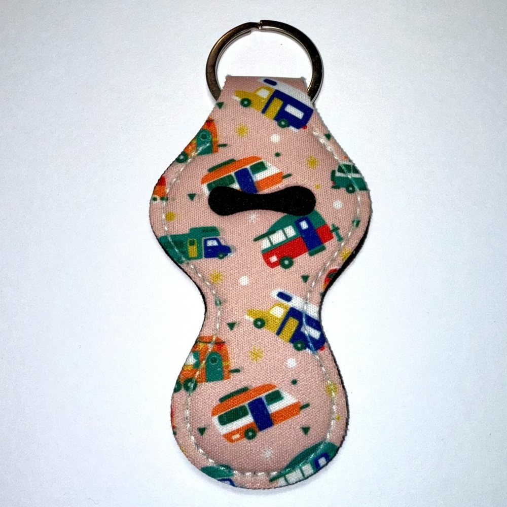 NWOT-Colorful Lip Balm Holder Keychains (5) - Picture 6 of 7